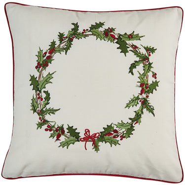 Holly And Ticking Pillow With Feather Down Insert -20